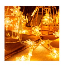 Гірлянда Voltronic Сніжинки White, 80 шт, 10 м., прозора, 220V (GarlSnow-10mWh220)