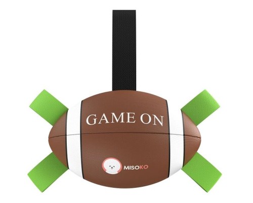 Іграшка для собак MISOKO&CO М'яч надувний у формі м'яча для регбі коричневий 41 см (KINMSK70119)