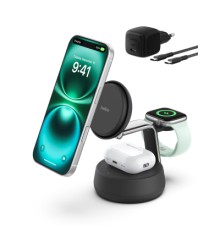 Зарядний пристрій Belkin UltraCharge Pro Wireless 3-in-1 25W charcoal (WIZ040KQCH)