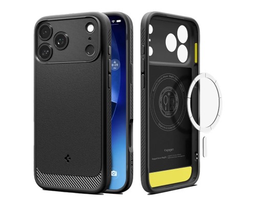 Чохол до мобільного телефона Spigen Rugged Armor MagFit iPhone 17 Pro Matte Black (ACS10329)