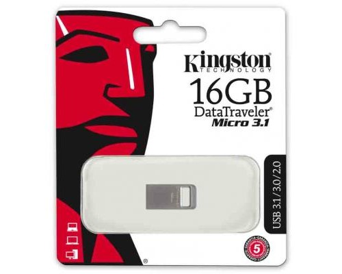 USB флеш накопичувач Kingston 16Gb DT Micro USB 3.1 (DTMC3/16GB)