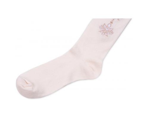 Колготки дитячі UCS Socks з рожевими квіточками з боків (M0C0301-0876-3G-beige)