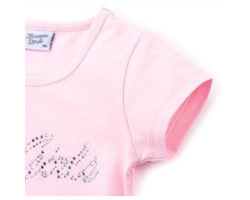 Футболка дитяча Breeze з мереживом (9001-110G-pink)