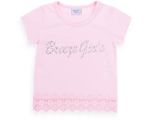 Футболка дитяча Breeze з мереживом (9001-110G-pink)