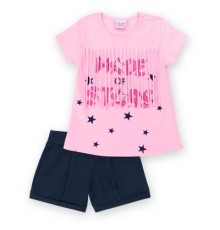 Набір дитячого одягу Breeze футболка із зірочками з шортами (9036-98G-pink)