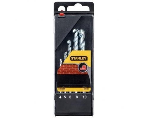 Набір свердл Stanley по кирпичу, d=4,5,6,8,10мм (STA56035)