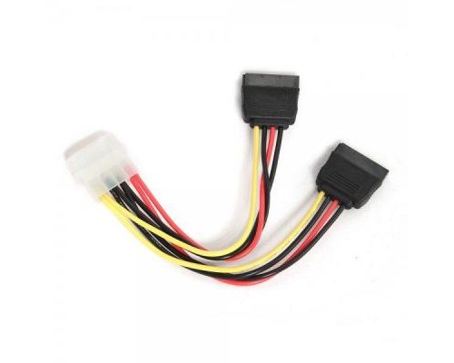 Кабель живлення Molex to 2xSATA power 0.3m Cablexpert (CC-SATA-PSY-0.3M) Кабель живлення Molex to 2xSATA power 0.3m Cablexpert (CC-SATA-PSY-0.3M)