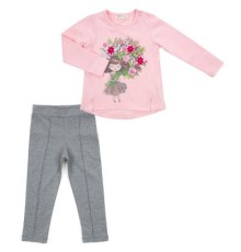 Набір дитячого одягу Breeze з дівчинкою з букетом (13258-104G-pink)