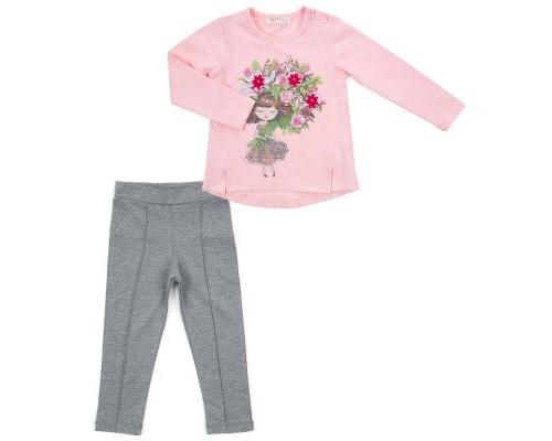 Набір дитячого одягу Breeze з дівчинкою з букетом (13258-104G-pink)