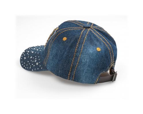 Кепка дитяча Kitti зі стразами (Y9320-6-G-darkblue)