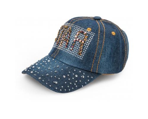 Кепка дитяча Kitti зі стразами (Y9320-6-G-darkblue)