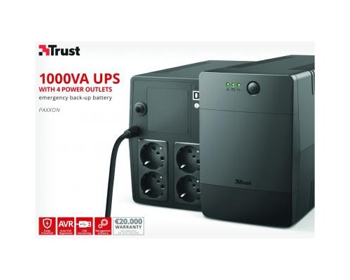 Пристрій безперебійного живлення Trust Paxxon 1000VA UPS 4 Outlets (23504_TRUST)
