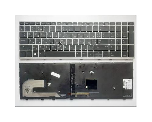 Клавіатура ноутбука HP EliteBook 850/755/ZBook15u G5 черн/серебр/подсв (A46131)