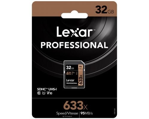 Карта пам'яті Lexar 32GB SDHC class 10 UHS-I U1 V10 633x Professional (LSD32GCB633)