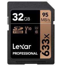 Карта пам'яті Lexar 32GB SDHC class 10 UHS-I U1 V10 633x Professional (LSD32GCB633)