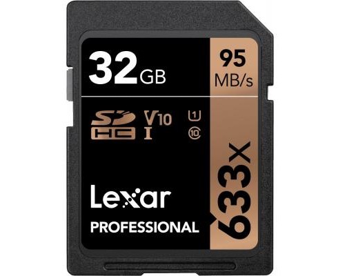 Карта пам'яті Lexar 32GB SDHC class 10 UHS-I U1 V10 633x Professional (LSD32GCB633)