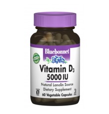 Вітамін Bluebonnet Nutrition Вітамін D3 5000IU, 60 вегетаріанських капсул (BLB-00368)