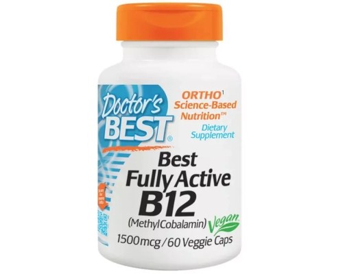 Вітамін Doctor's Best Повністю Активоване Вітамін В12 1500мкг, 60 гелевих (DRB-00286) Вітамін Doctor's Best Повністю Активоване Вітамін В12 1500мкг, 60 гелевих (DRB-00286)