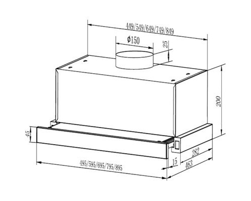 Витяжка кухонна Faber TLSC X A60 2LS (305.0569.214)
