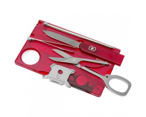 Ніж Victorinox SwissCard Lite Transparent Red (0.7300.T)