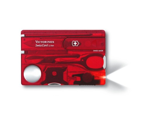 Ніж Victorinox SwissCard Lite Transparent Red (0.7300.T)