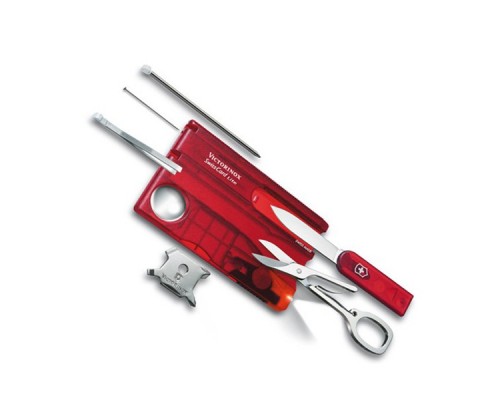 Ніж Victorinox SwissCard Lite Transparent Red (0.7300.T)