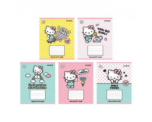 Зошит Kite Hello Kitty, 12 аркушів, лінія (HK22-234)