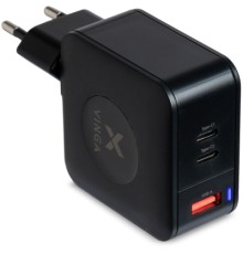 Зарядний пристрій Vinga GaN 65W PD+QC 2C1A ports Wall Charger (VCHG65)