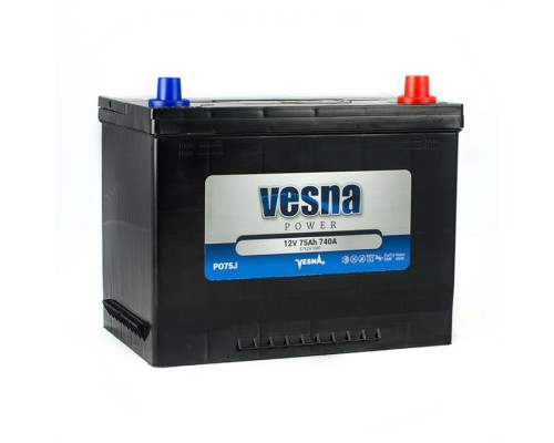 Акумулятор автомобільний Vesna 75 Ah/12V Vesna Japan Euro (415 875)