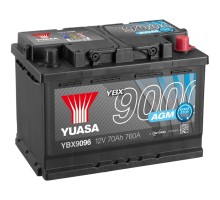 Акумулятор автомобільний Yuasa 12V 70Ah AGM Start Stop Plus Battery (YBX9096)