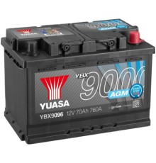Акумулятор автомобільний Yuasa 12V 70Ah AGM Start Stop Plus Battery (YBX9096)