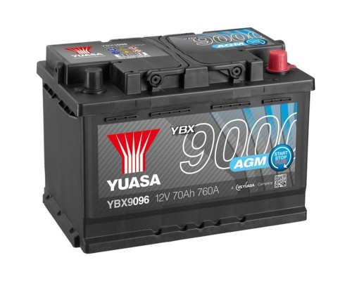 Акумулятор автомобільний Yuasa 12V 70Ah AGM Start Stop Plus Battery (YBX9096)