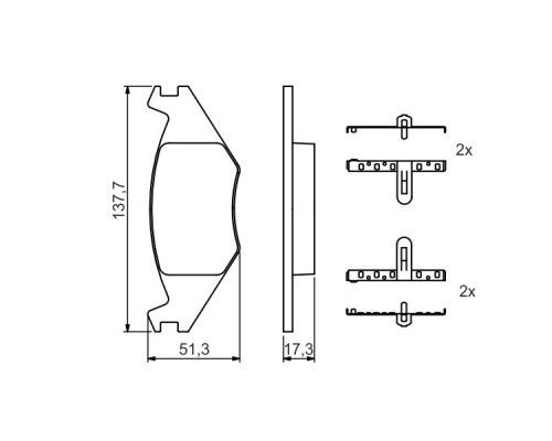 Гальмівні колодки Bosch 0 986 468 890