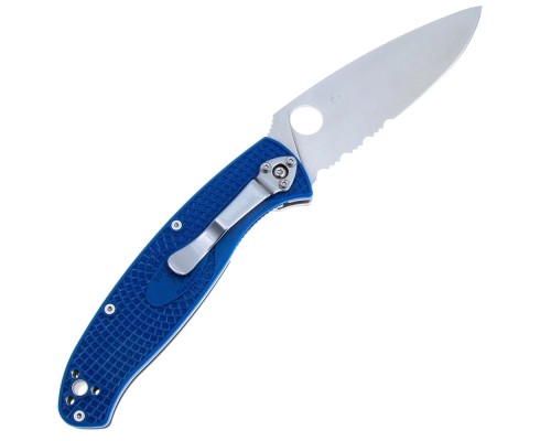 Ніж Spyderco Resilience FRN S35VN напівсеррейтор (C142PSBL)