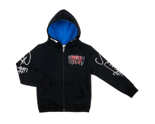 Кофта дитяча Breeze на флісі на блискавці (18007-140B-blue)