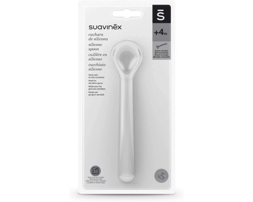 Набір дитячого посуду Suavinex ложка силіконова, Hygge Затишні історії сіра (401181)