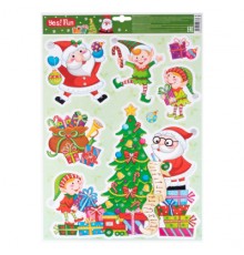 Новорічні наклейки YES! Fun для вікон, лазерні (41 * 29 см) (801089)