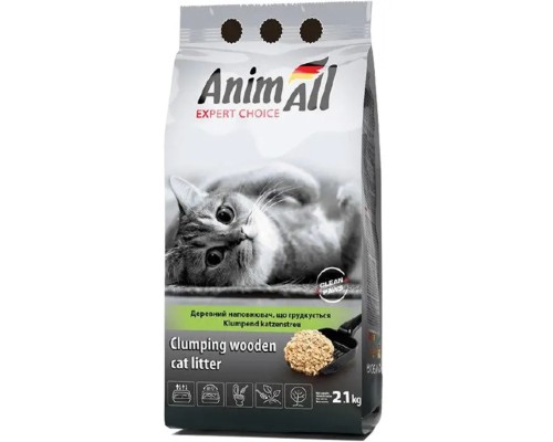 Наповнювач для туалету AnimAll Деревний грудкуватий 2.1 кг (136622)