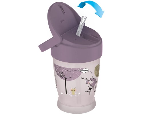 Поїльник-непроливайка Lovi Lovely Girl із силіконовою трубочкою 250 мл (35/354girl)