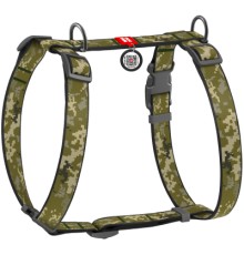 Шлея для собак WAUDOG Nylon з QR паспортом анатомічна H-подібна 