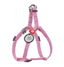 Шлея для котів WAUDOG Re-cotton з QR паспортом XS Ш 10 мм В=С: 28-40 см рожева (16707)