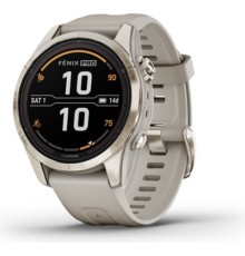 Смарт-годинник Garmin fenix 7S Pro Saph Solar, Soft Gold SS w/Lt. Sand Band, GPS (010-02776-15)