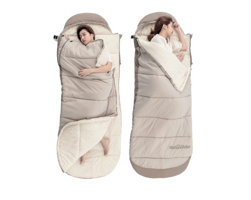 Спальний мішок Naturehike з капюшоном B400 NH21MSD11 Beige (6927595788301)