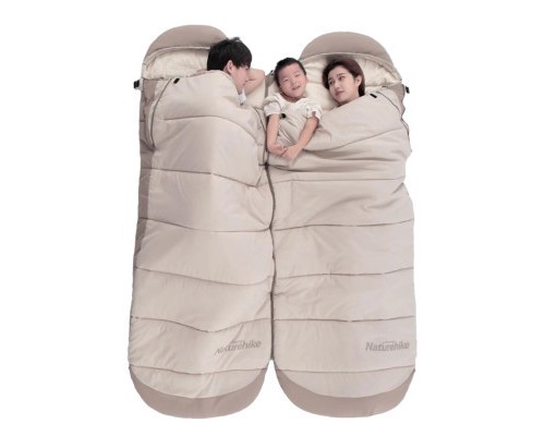 Спальний мішок Naturehike з капюшоном B400 NH21MSD11 Beige (6927595788301)