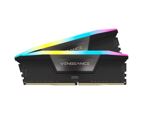 Модуль пам'яті для комп'ютера DDR5 32GB (2x16GB) 6000 MHz Vengeance RGB Black Corsair (CMH32GX5M2D6000C36)