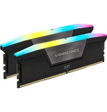 Модуль пам'яті для комп'ютера DDR5 32GB (2x16GB) 6000 MHz Vengeance RGB Black Corsair (CMH32GX5M2D6000C36)