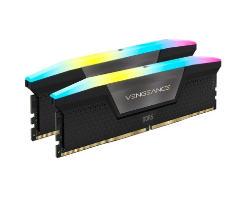 Модуль пам'яті для комп'ютера DDR5 32GB (2x16GB) 6000 MHz Vengeance RGB Black Corsair (CMH32GX5M2D6000C36)