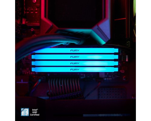 Модуль пам'яті для комп'ютера DDR4 16GB (2x8GB) 3733 MHz Beast RGB Kingston Fury (ex.HyperX) (KF437C19BB2AK2/16)