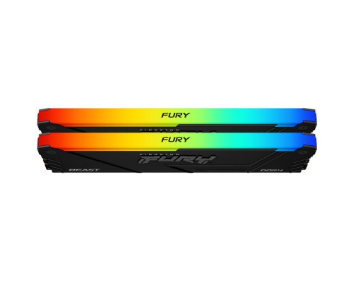 Модуль пам'яті для комп'ютера DDR4 16GB (2x8GB) 3733 MHz Beast RGB Kingston Fury (ex.HyperX) (KF437C19BB2AK2/16)