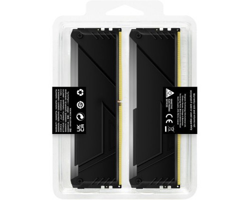 Модуль пам'яті для комп'ютера DDR4 16GB (2x8GB) 3733 MHz Beast RGB Kingston Fury (ex.HyperX) (KF437C19BB2AK2/16)